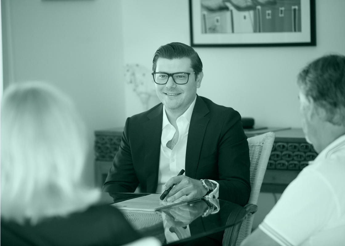 Bryce McGarrity with clients